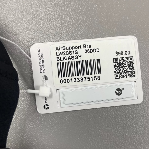 NWT Lululemon AirSupport Bra *High Support, C-DDD Cups Black - Picture 4 of 6